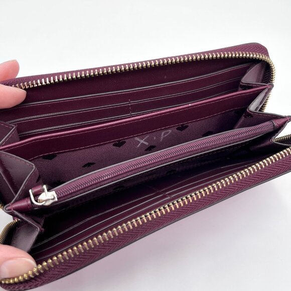 Kate Spade Staci Purple & Pink Color Block Large Bifold Wallet - Picture 7 of 12